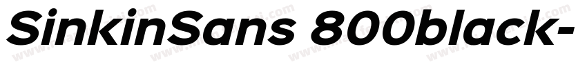 SinkinSans 800black字体转换
